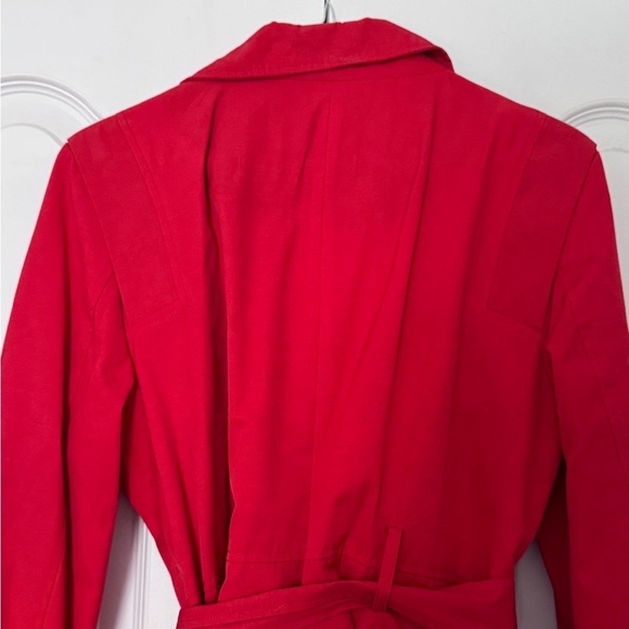 🧥Exquisite Vintage Late 2000’s Guess Women's Red Trench Coat - Picture 7 of 16